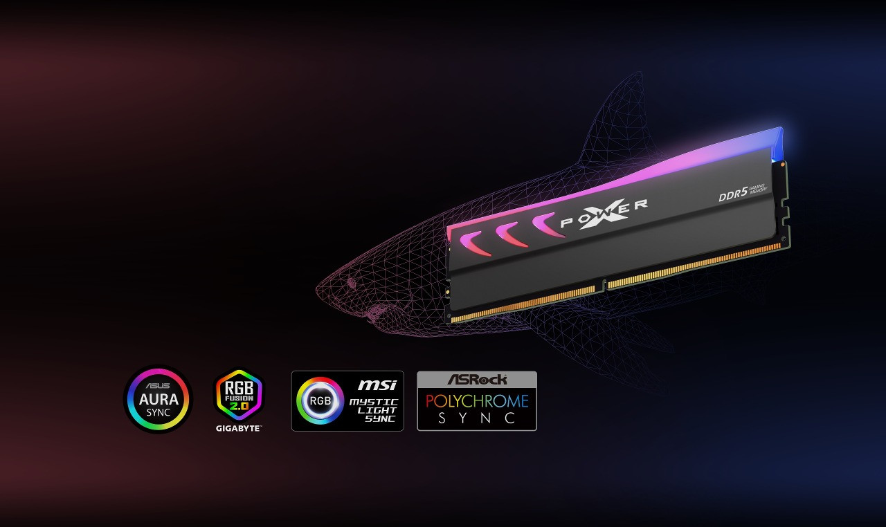 Silicon Power XPOWER Storm RGB Gaming DDR5 64GB (2x32GB) 6400MHz CL32 - zdjęcie 5