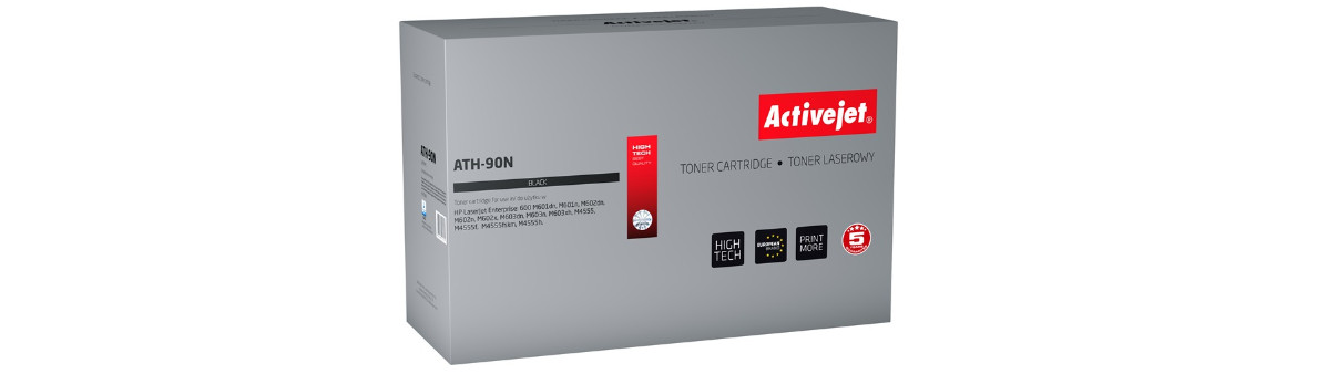Activejet ATH-90N Toner do drukarki HP, Zamiennik HP 90A CE390A; Supreme; 10000 stron; czarny. - zdjęcie 6