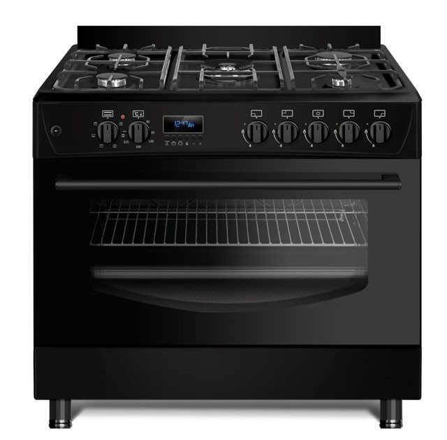 Kuchnia gazowo-elektryczna Ravanson KWGE-K90 CHEF MODERN BLACK - zdjęcie 1
