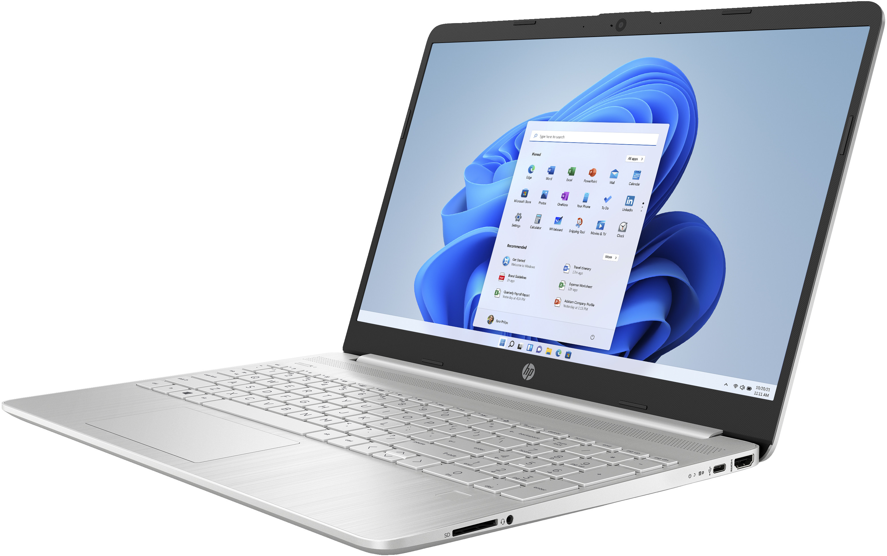 HP 15s-eq2289nw Ryzen 3 5300U 15,6”FHD AG IPS 8GB SSD256 Radeon RX Vega 6 Cam720p 41Wh Win11 2Y Natural Silver - zdjęcie 2