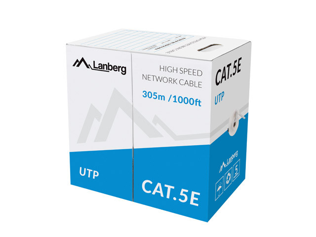 Lanberg kabel utp kat.5e 305m linka cca lcu5-11cc-0305-s - zdjęcie 1