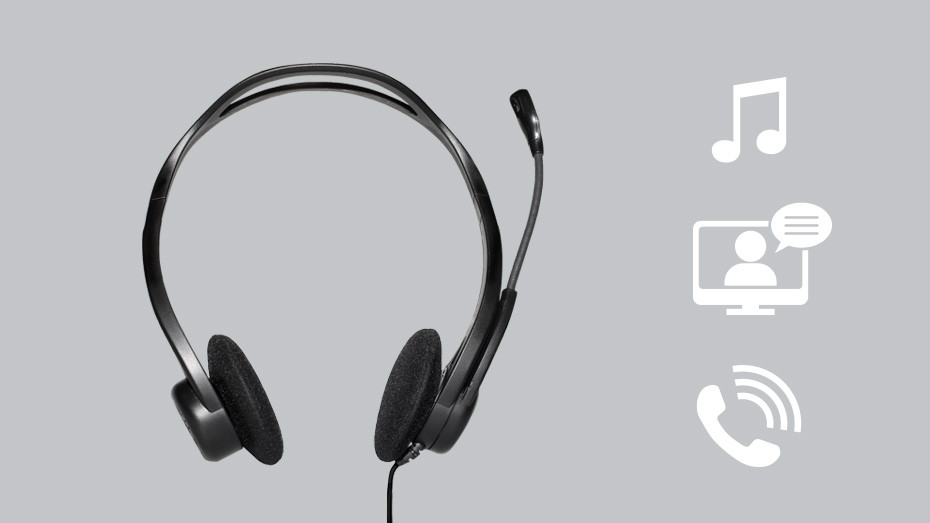 Słuchawki z mikrofonem Logitech 960 - zdjęcie 1