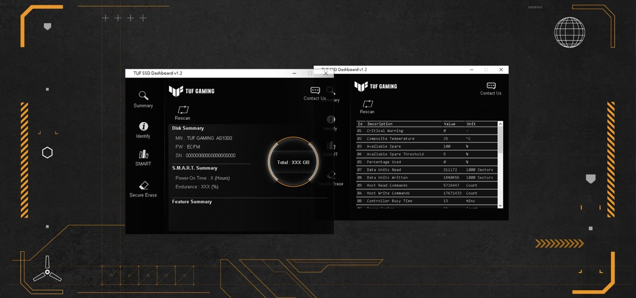 Dysk zewnętrzny SSD Asus TUF Gaming AS1000 1TB Czarny - zdjęcie 6