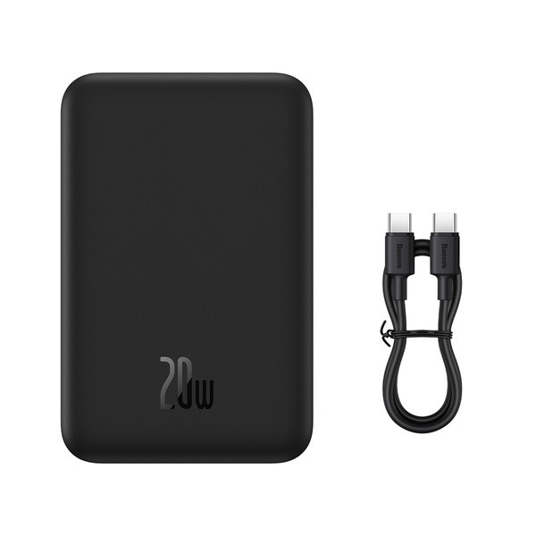 BASEUS POWERBANK MAGNETIC MINI 20000MAH (CZARNY) - zdjęcie 1