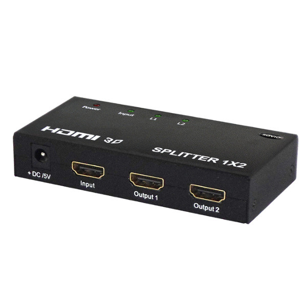 Splitter Savio CL-42 ( wejścia: 1 x HDMI (F) wyjśćia: 2 x HDMI (F) 1920x1200pix 340MHz ) - zdjęcie 1