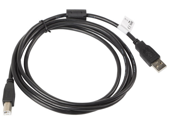 Lanberg kabel usb 2.0 am-bm 1.8m, ferryt, czarny ca-usba-11cc-0018-bk - zdjęcie 2