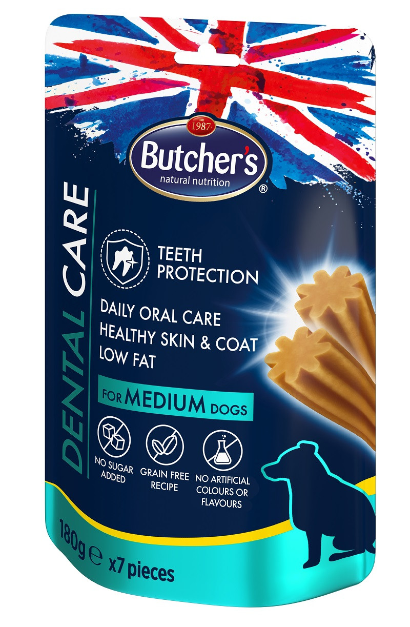 BUTCHER'S Dental Care for medium dogs - przysmak dentystyczny dla psów średnich - 180 g - zdjęcie 1