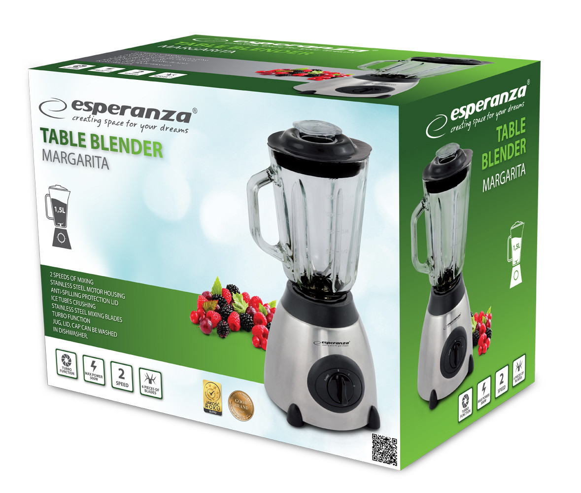 ESPERANZA BLENDER KIELICHOWY 500W 1,5L MARGARITA - zdjęcie 2