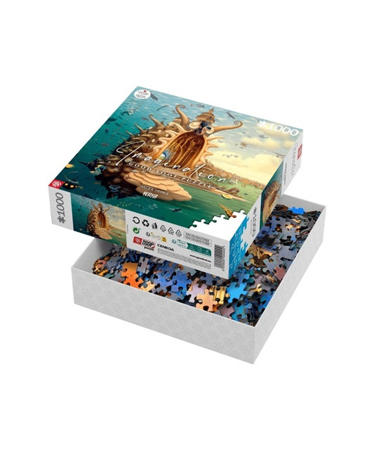 Puzzle Good Loot 1000 Imagination Jacek Yerka Port / Harbor - zdjęcie 2