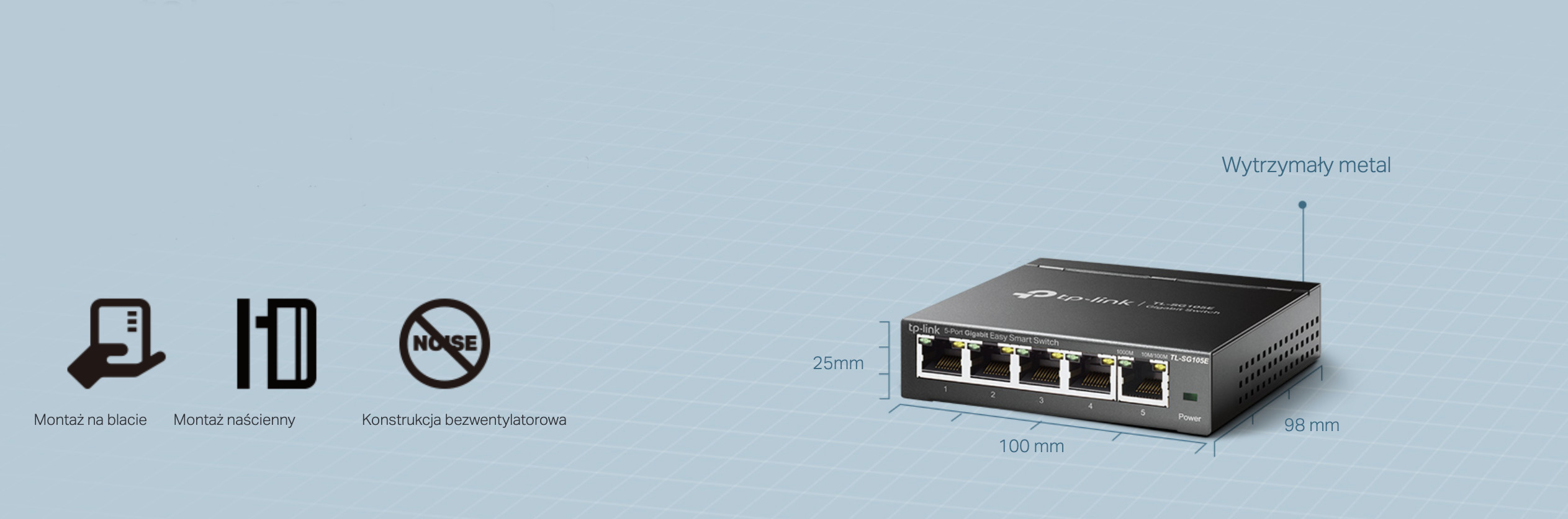 TP-Link TL-SG105E 5-Port Gigabit Easy Smart Switch Desktop - zdjęcie 8