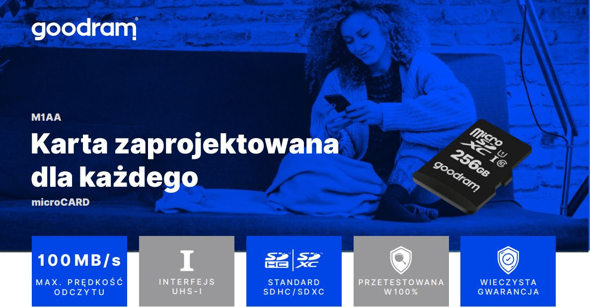GOODRAM microSDXC 64GB class 10 UHS I + adapter - zdjęcie 1