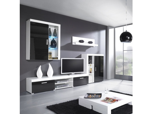 Regał SAMBA (Unit 3) biały/czarny połysk - zdjęcie 2