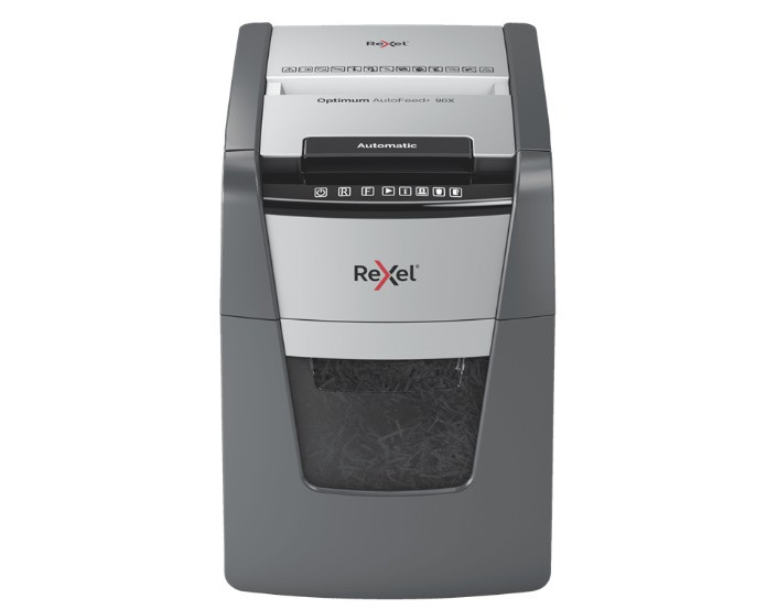 Rexel Niszczarka Optimum AutoFeed+ 90X, (P-4), 90 kartek, 34 l kosz - zdjęcie 1