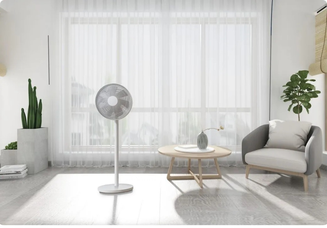 Wentylator podłogowy Xiaomi Mi Smart Standing Fan 2 Lite (1C) biały - zdjęcie 4