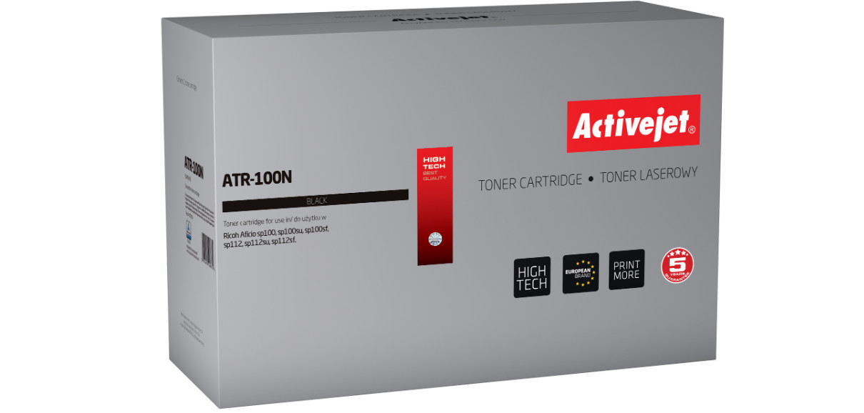 Activejet ATR-100N Toner do drukarki Ricoh, Zamiennik Ricoh 407166; Supreme; 1200 stron; czarny. - zdjęcie 6