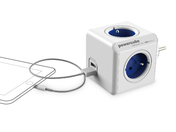 Allocacoc Przedłużacz PowerCube Original USB Green - zdjęcie 6
