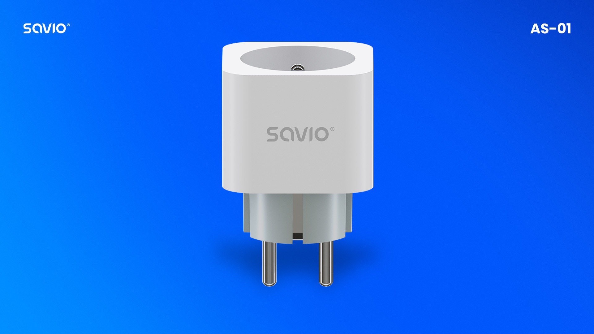 SAVIO INTELIGENTNE GNIAZDKO WI-FI, 16A, AS-01 - zdjęcie 1