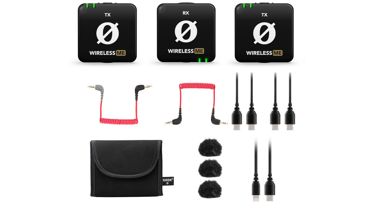 RODE Wireless ME Dual - Kompaktowy bezprzewodowy system mikrofonowy z dwoma nadajnikami do nagrywania dwukanałowego (czarny) - zdjęcie 5