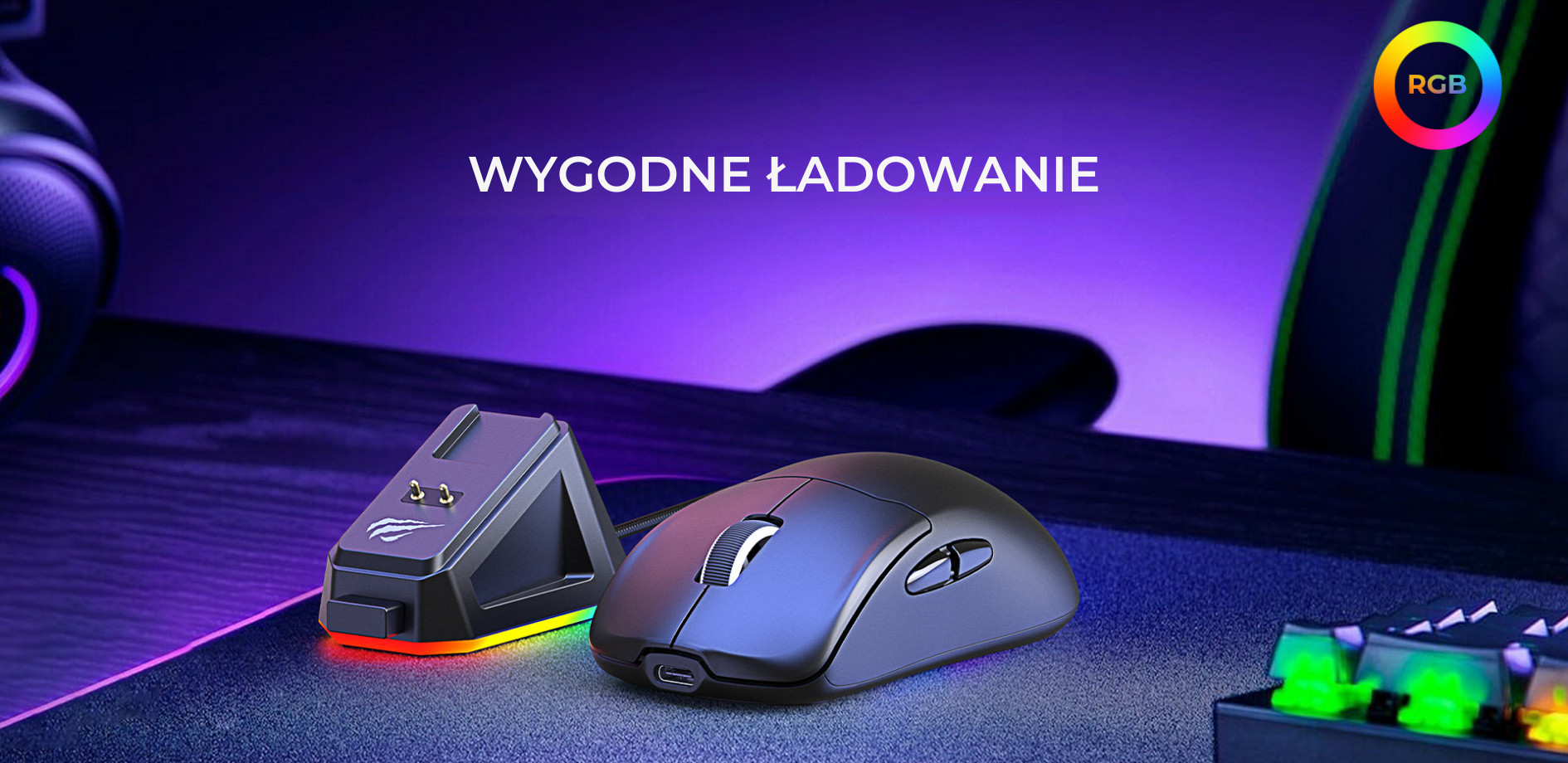 Mysz gamingowa bezprzewodowa Havit MS979WB - zdjęcie 3