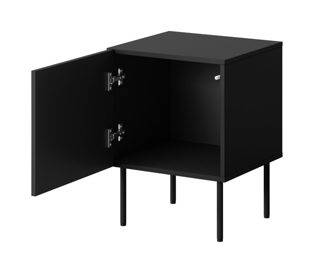 Szafka nocna 2szt. PALAZZO 44,5x40x59 czarny + dąb craft - zdjęcie 2