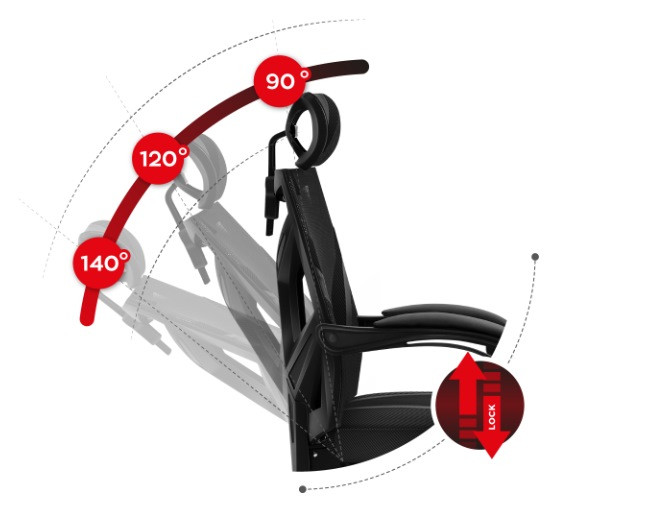 Fotel gamingowy Huzaro Combat 5.0 Black - zdjęcie 6
