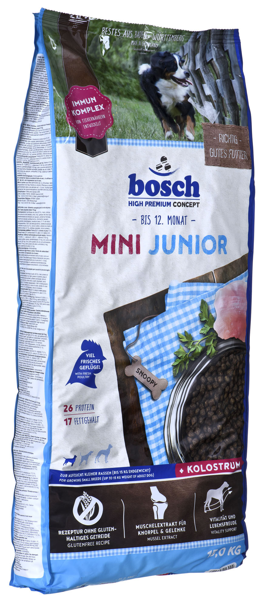 BOSCH Mini Junior - sucha karma dla psa - 15kg - zdjęcie 1