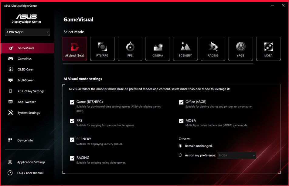 Monitor ASUS ROG Strix OLED 27" XG27ACDNG - zdjęcie 3