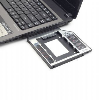 Ramka Montażowa Gembird Slim HDD/SSD 5.25->2.5 (W MIEJSCE CD/DVD W LAPTOPIE) - zdjęcie 5