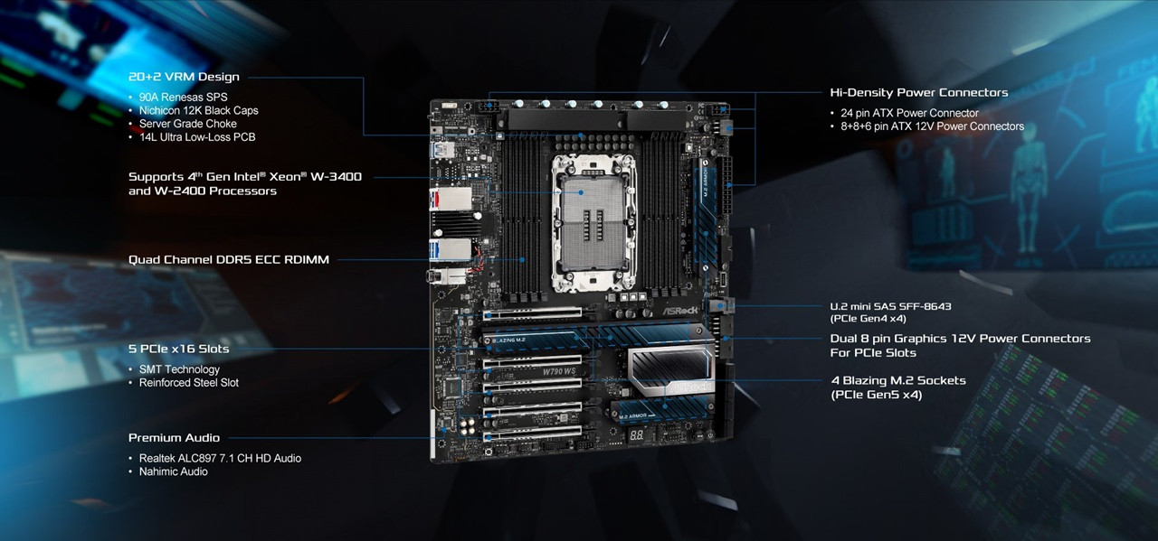 Płya glówna ASROCK W790 WS R2.0 - zdjęcie 2