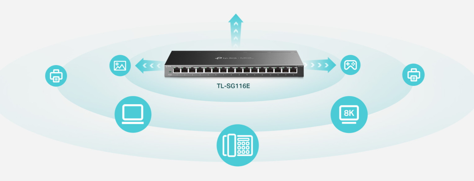Switch TP-LINK TL-SG116E - zdjęcie 2