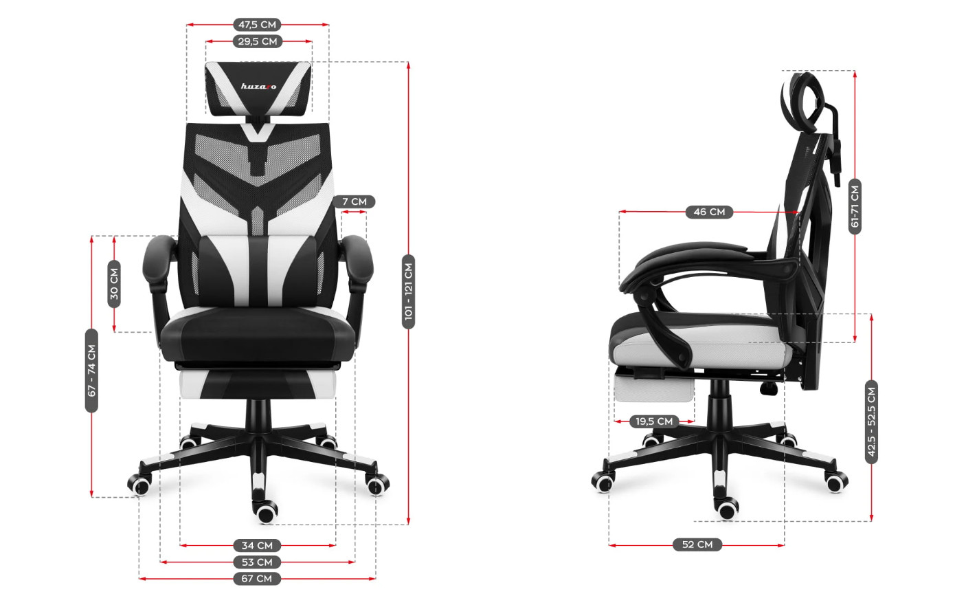 Fotel gamingowy Huzaro Combat 5.0 White - zdjęcie 9