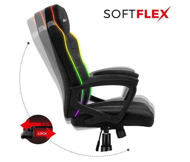 Fotel gamingowy Huzaro Force 2.5 RGB Mesh - zdjęcie 8