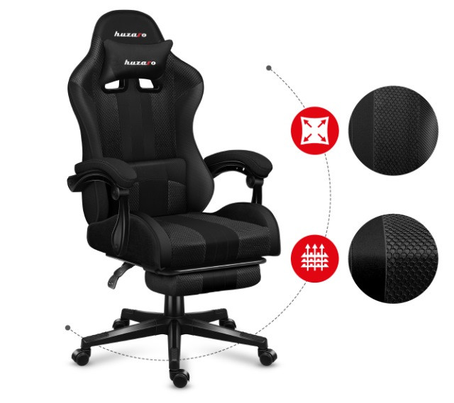 Fotel gamingowy Huzaro Force 4.7 Carbon Mesh - zdjęcie 4