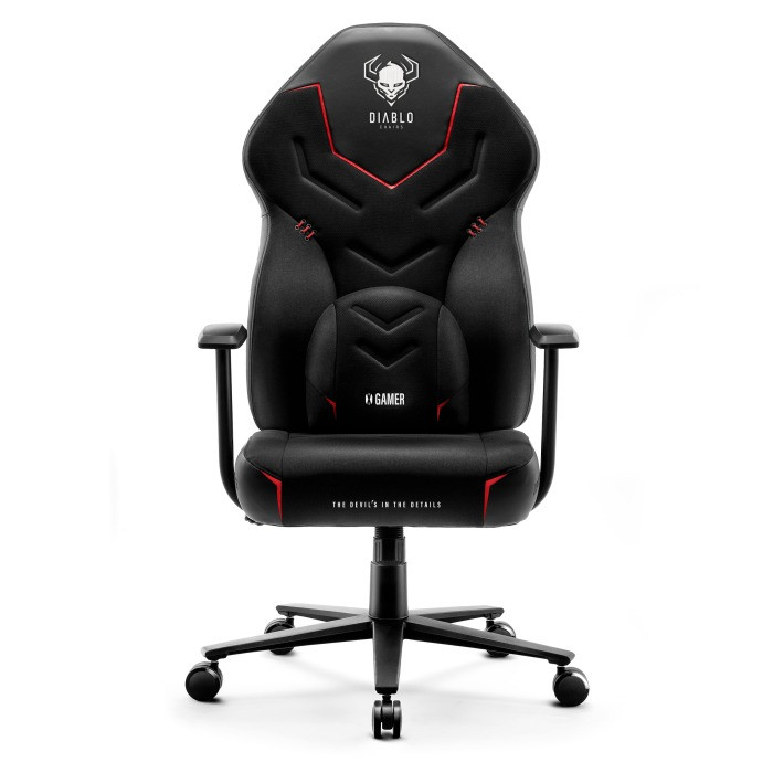 Fotel gamingowy DIABLO X-GAMER fotel czarno-czarny - zdjęcie 1