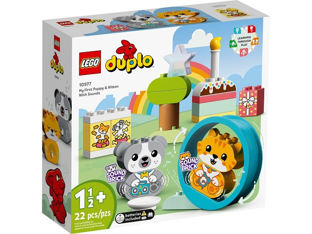 LEGO DUPLO 10977 Mój pierwszy szczeniak i kotek z odgłosami - zdjęcie 1