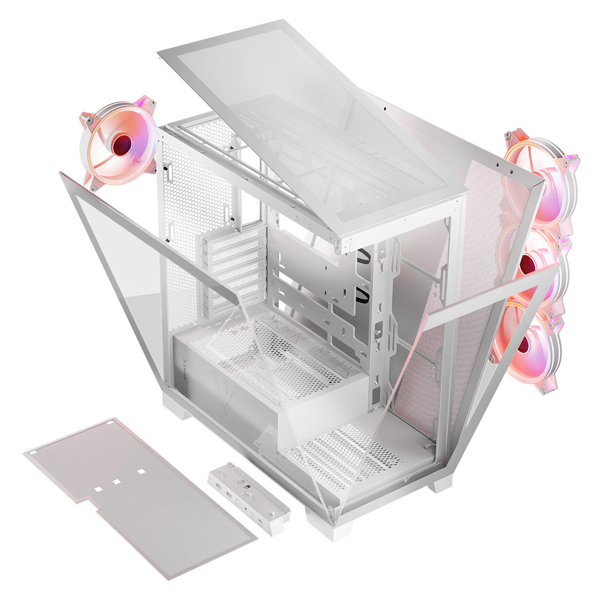 MODECOM OBUDOWA VOLCANO SPACE APEX ARGB MIDI WHITE - zdjęcie 6