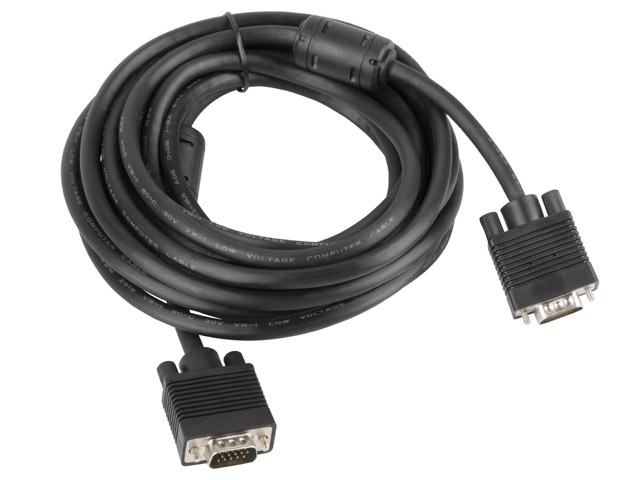 Lanberg kabel vga m/m 5m, ekran, ferryt, czarny ca-vgac-10cc-0050-b - zdjęcie 2