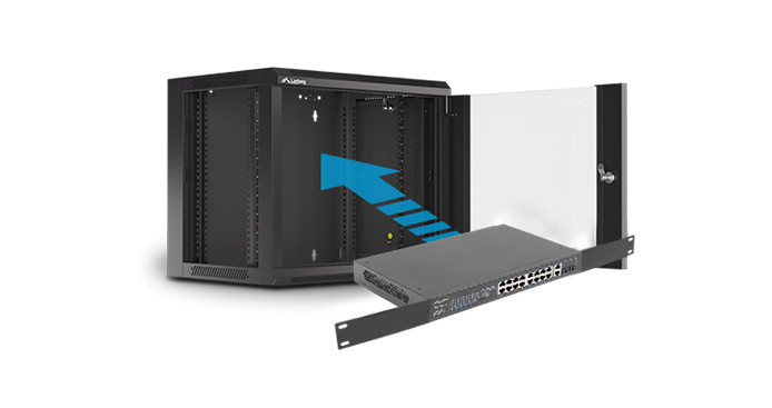 LANBERG SWITCH RACK 19" 16X 100MB POE+/2X COMBO - zdjęcie 6