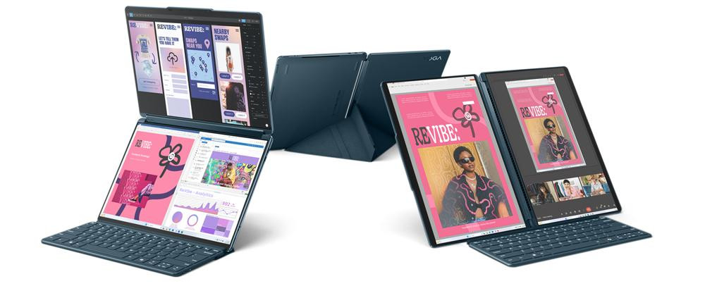 Lenovo Yoga Book 9 13IMU9 Ultra 7 155U 2x 13.3" 2.8K OLED 400nits Glossy 60Hz 32GB LPDDR5x-7467 SSD512 Intel Arc Graphics Win11 Tidal Teal - zdjęcie 1
