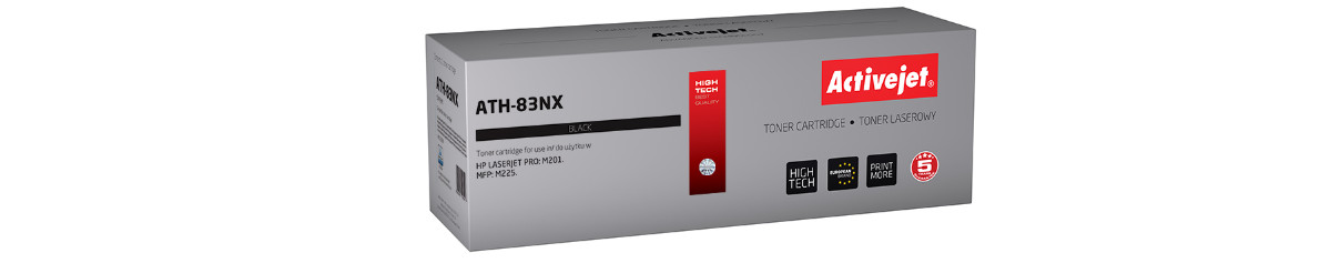 Activejet ATH-83NX Toner do drukarki HP, Zamiennik HP 83X CF283X; CANON CRG-737; Supreme; 2200 stron; czarny. - zdjęcie 6