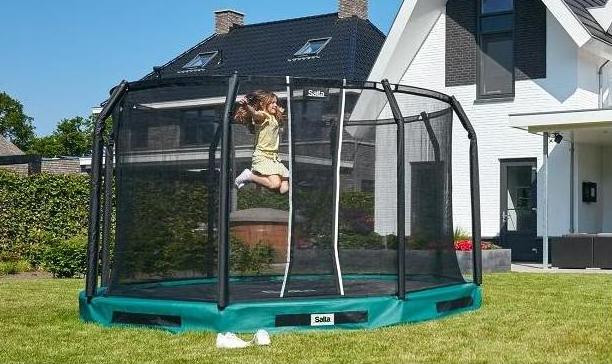 Trampolina Premium Ground Combo 305cm Zielona - zdjęcie 4