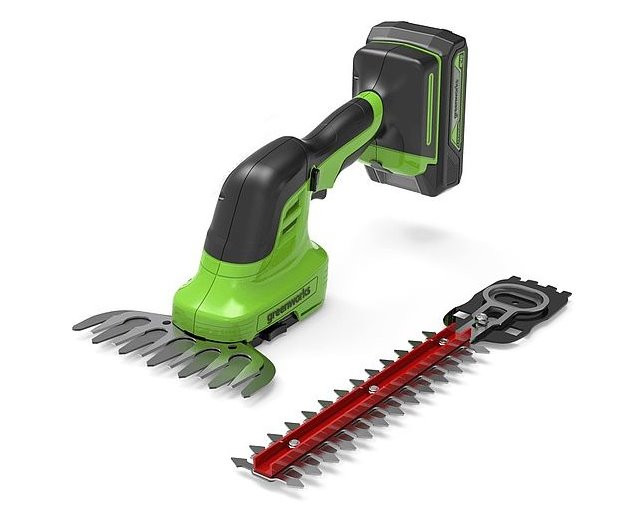 24V Nożyce do przycinania trawy i żywopłotów GREENWORKS G24SHTK2 - Zestaw ładowarka + akumulator 2Ah - 1600607VA - zdjęcie 1