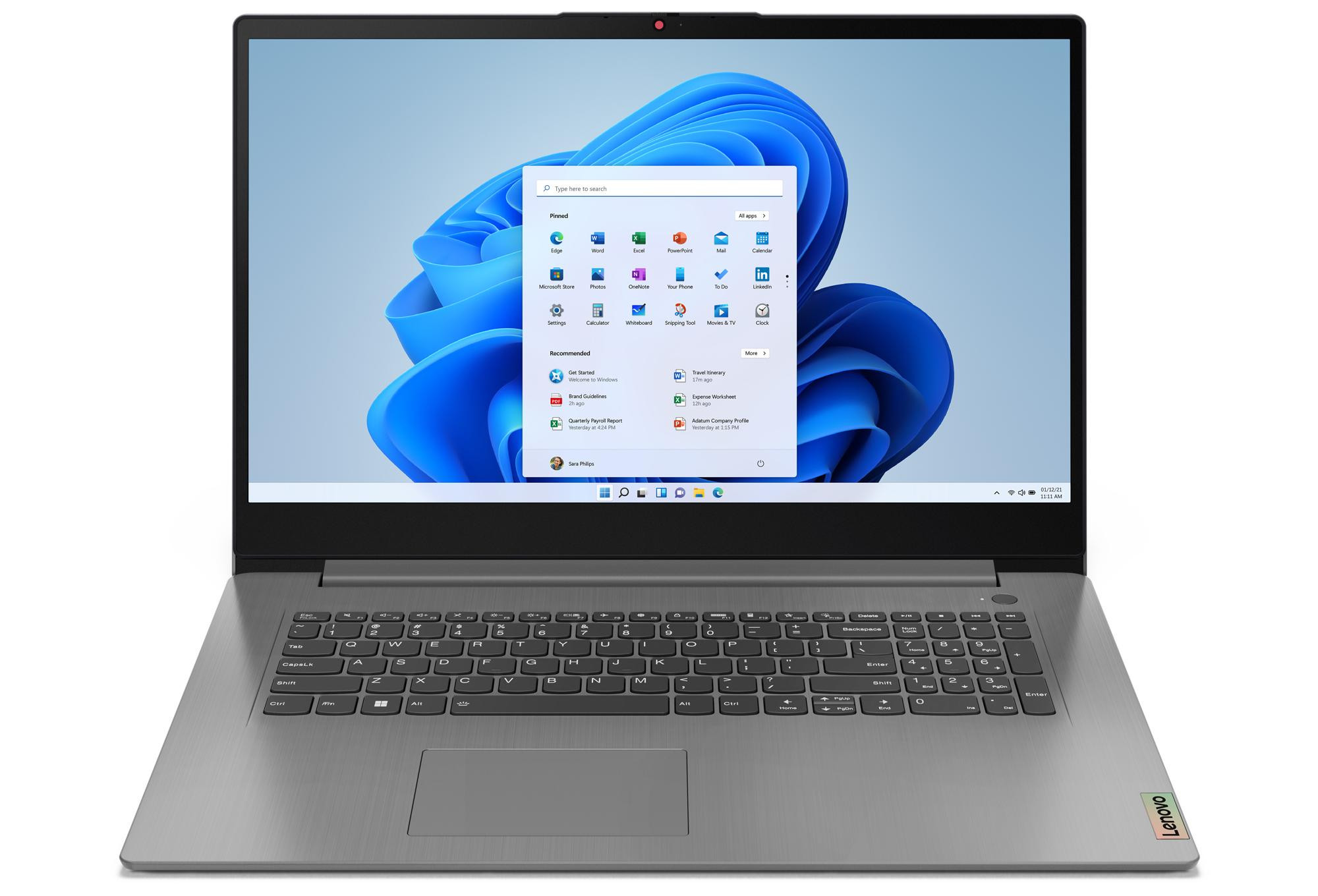 Lenovo IdeaPad 3 17IAU7 i5-1235U 17.3" FHD IPS 300nits AG 16GB DDR4 3200 SSD512 Intel Iris Xe Graphics Win11 Arctic Grey - zdjęcie 3