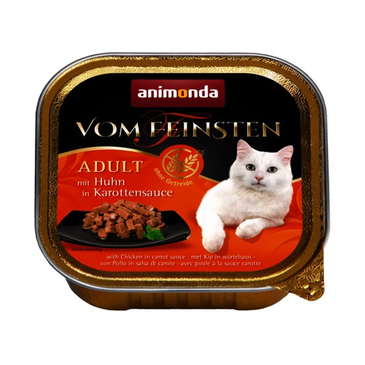 ANIMONDA Vom Feinsten Adult Kurczak w sosie marchewkowym - mokra karma dla kota - 100g - zdjęcie 1