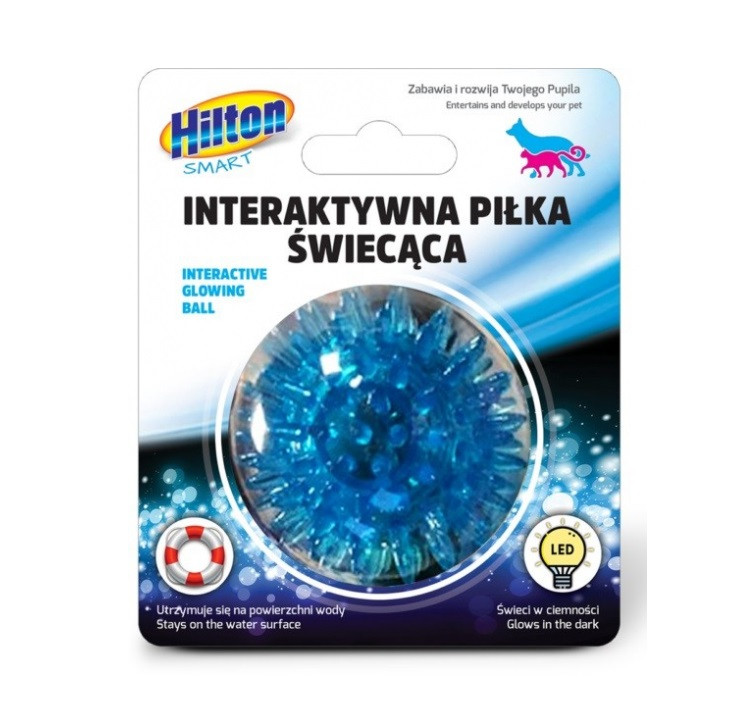 HILTON Smart Interaktywna Piłka Świecąca 5cm dla kota/psa - zdjęcie 1