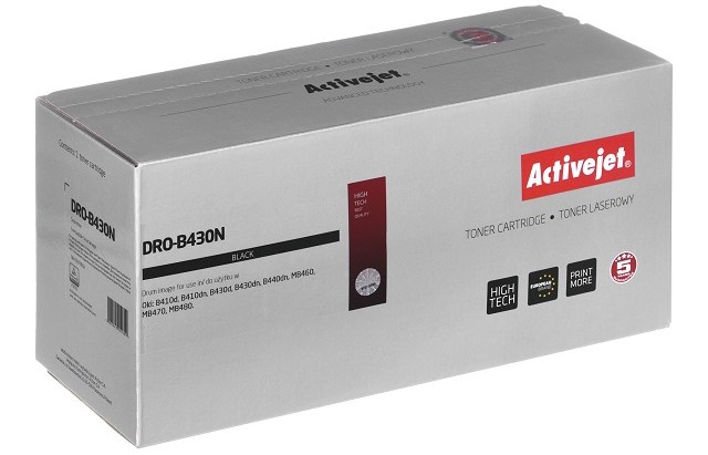 Activejet DRO-B430N Bęben (zamiennik OKI 43979002; Supreme; 25000, czarny) - zdjęcie 1