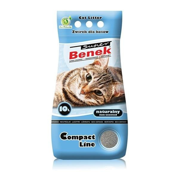 CERTECH Super Benek Compact Naturalny - żwirek dla kota zbrylający - 10 l - zdjęcie 1