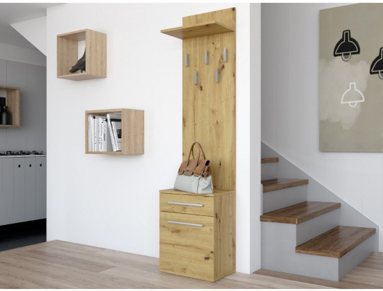 WIESZAK SZAFKA NA BUTY DUO DĄB ARTISAN - zdjęcie 2