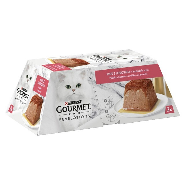 PURINA Gourmet Revelations Łosoś - mokra karma dla kota - 2x57 g - zdjęcie 1