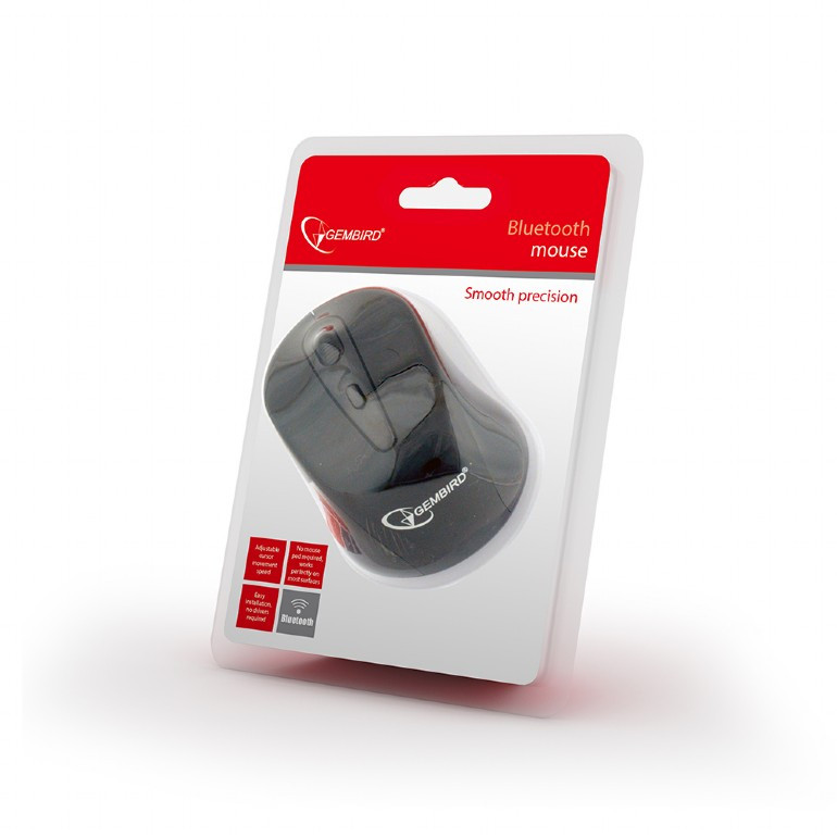 Gembird mysz optyczna Bluetooth, 1600 DPI, czarna - zdjęcie 3